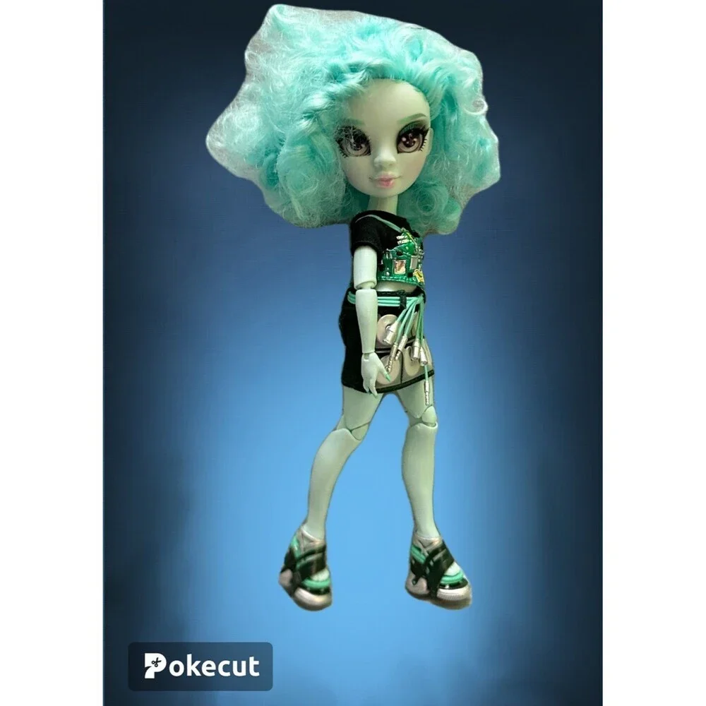 Rainbow High Berrie Aqua Curly-Hair Fashion Doll with Speaker Skirt